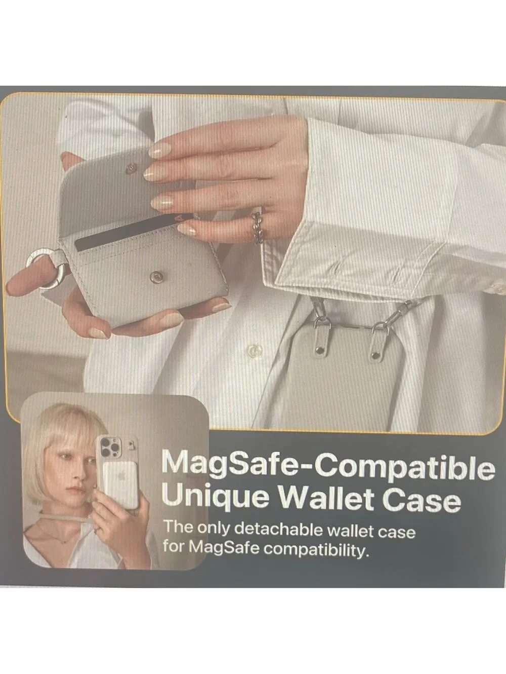 MAGEASY Wallet Case for iPhone 16 Starlight
